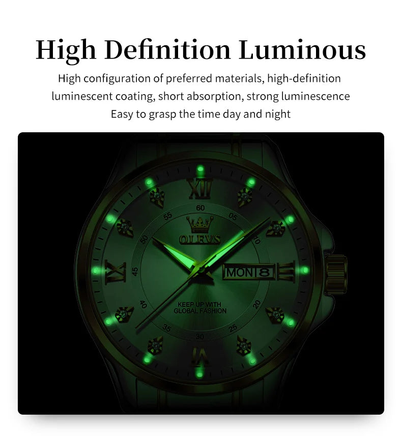 OLEVS 2906 Couple Watch Original Roman Scale Diamond Dial Luxury Quartz Watch For Men Women Rhombus Strap Waterproof Hand Clock