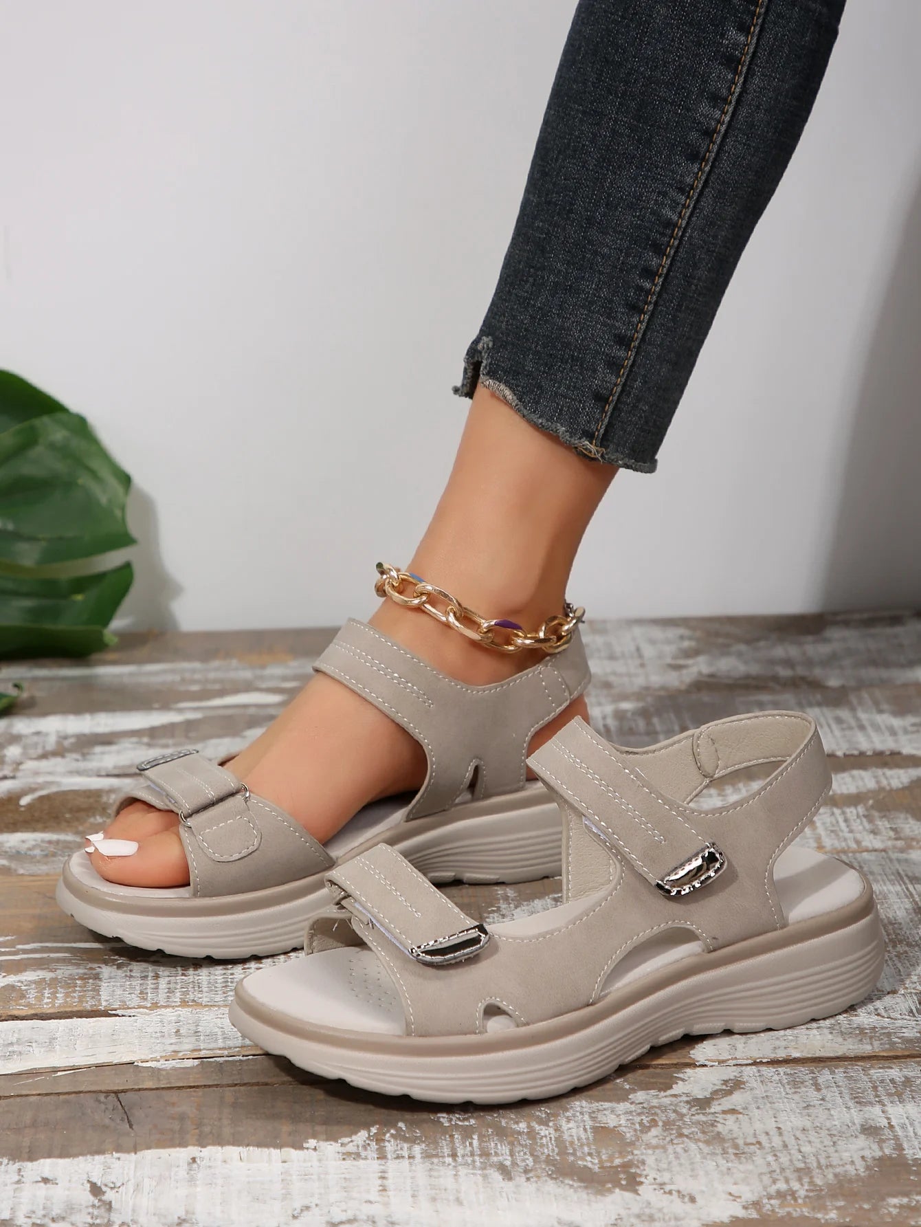 Summer Wedge Sandals for Women 2025 New Fashion Non Slip Beach Shoes Woman Lightweight Casual Platform Plus Size Sandals Women