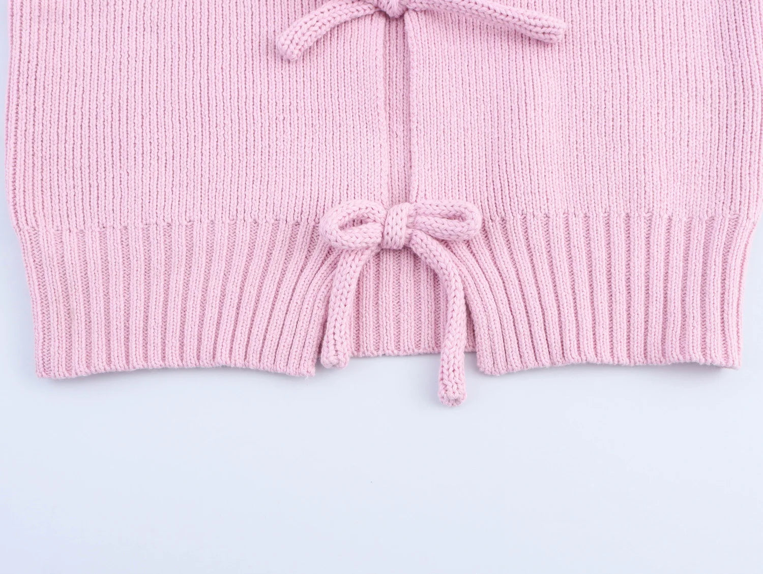 Women Bow Tie Coat Casual Knitted Cardigan Femmes Short Sleeve Women's Clothing Knitwear Outerwears 2142007