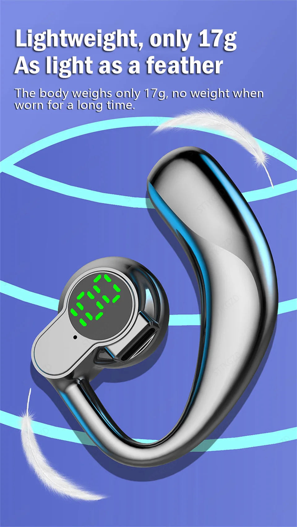 Wireless Bluetooth Headphones Full Open Headset Air Conduction Ear Hook Earphones Handsfree Noise Canceling Audifonos Sports