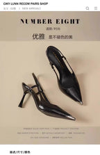 Women High Heels Sandals Pointed Toe Shoes Sexy Slingback Woman Slippers Summer 2025 Trend Designer Dress Pumps Sandalias Mujer