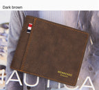 Men Wallet PU Business Foldable Wallet Luxury Billfold Slim Hipster Credit Card Holders Inserts Coin Purses Vintage Walltes