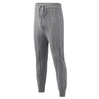Men's Sweater Knitted Pants Solid Color Casual Pants Autumn Winter Warm  Knitted Slim Fit Pants for Male Long Pant