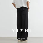 Men's American Fashion Casual Pants 2025 Summer New Style Solid Color Loose Drag Sweatpants Sports Straight Trousers Men's Wear