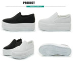 Women Flat Platform Canvas Shoes Flats Woman Casual Sneakers Girls Student Thick Soled Loafers Ladies Slip on tenis de mujer