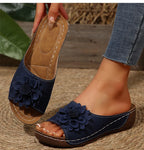 Women's Sandals Wedges Heels Sandals Summer 2025 Platform Sandalias Mujer Soft Heeled Slippers Summer Shoes Woman Footwear Women