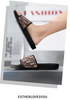 Men's Home Slippers Lightweight Summer New Style Flat and Worn Casual Retro Patterned Anti-slip Quick-drying Sandals