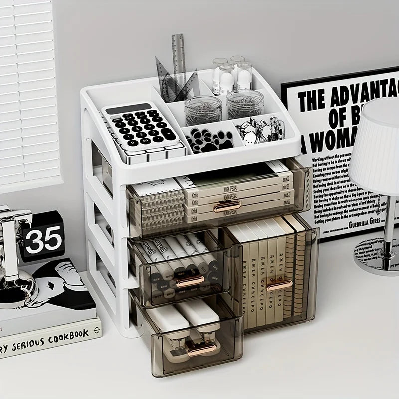 Cosmetics Storage Box Cosmetics Storage Box Drawer, Large Capacity Dust-proof Skincare Product Display Rack, Desktop Storage Box