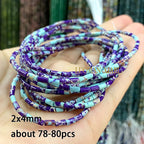 Natural Stone Purple Blue Sea Sediment Jasper Turquoise Abacus Square Spacer Beads for Jewelry Making DIY Bracelet Accessories