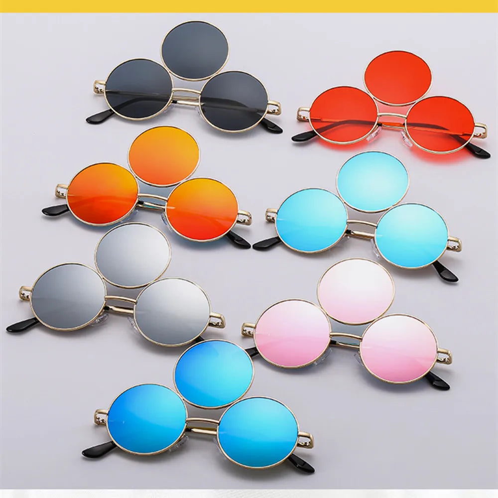 Sunglasses Third Lenses 3 Eyes Round Women Metal Fashion Vintage Sun Glasses For Men Fashion Eyewear Shades UV400