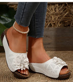 Women's Sandals Wedges Heels Sandals Summer 2025 Platform Sandalias Mujer Soft Heeled Slippers Summer Shoes Woman Footwear Women