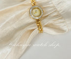 Women's Watches 2025 Luxury Elegant Ladies Wrist Watch Gold Rhinestone Quartz Wristwatch Vintage Female Small Clock reloj mujer