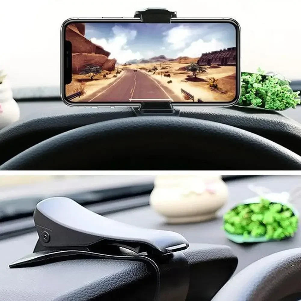 Universal Mobile Phone Accessorie Car Clip Phone Holder Rotatable GPS Dashboard Cell Phone Holder Mount Stand for IPhone Xiaomi