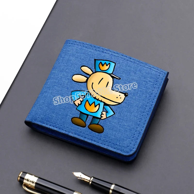 Dogman Anime Short Wallets Cartoon Nylon Wallet Portable Fashion Cartoon Dog Card Holder Coin Purse Cute Boys Purses Child Gift