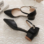 Women Heels Mary Janes High-heeled Sandals Pointed Toe Elegant Woman Shoes Pumps Medium Heel New In Casual Comfortable Designer