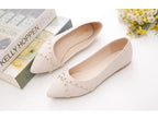 Woman Flats Shoes Rivet Spring Summer New Female Metal Pointed Toe Casaul Shoes Comfortable Flats Loafers Shoes