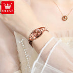 OLEVS 7006 Women's Watches Top Brand Luxury Original Quartz Montres Femmes Waterproof Tungsten Steel Case Strap Luminous Date