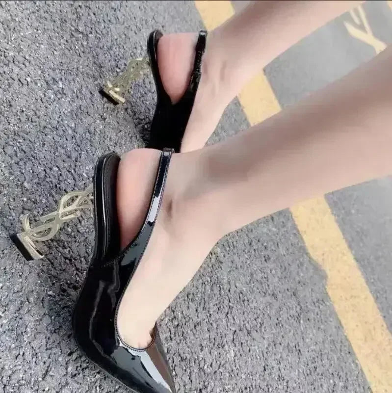Women's High Heels Sexy Pointed Toe Women's Shoes Summer New Women's Simple Solid Color Outdoor Casual Banquet Party Dress