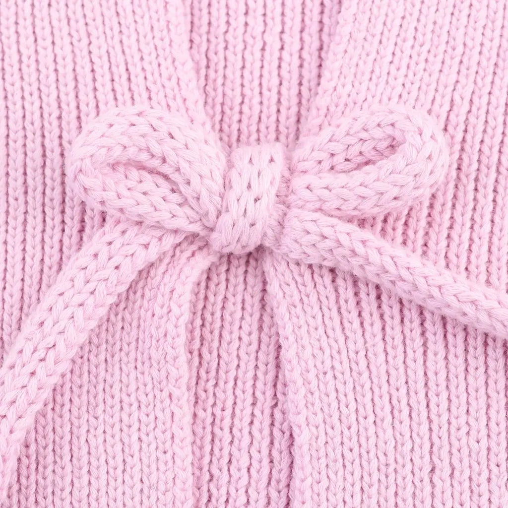 Women Bow Tie Coat Casual Knitted Cardigan Femmes Short Sleeve Women's Clothing Knitwear Outerwears 2142007