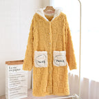 Autumn Winter Sleepwear For Sleeping Warm Hooded Robe Women Pajamas Bathrobe Woman Clothing Pijama Mujer Flannel Pyjama New Hot