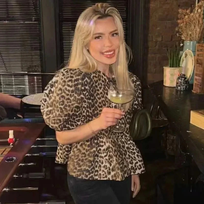 MUJER Ruffle Blouses Woman Puff Sleeve Shirts and Blouses for Women White Black Ruched Crop Top Female Ruched Women's Blouse