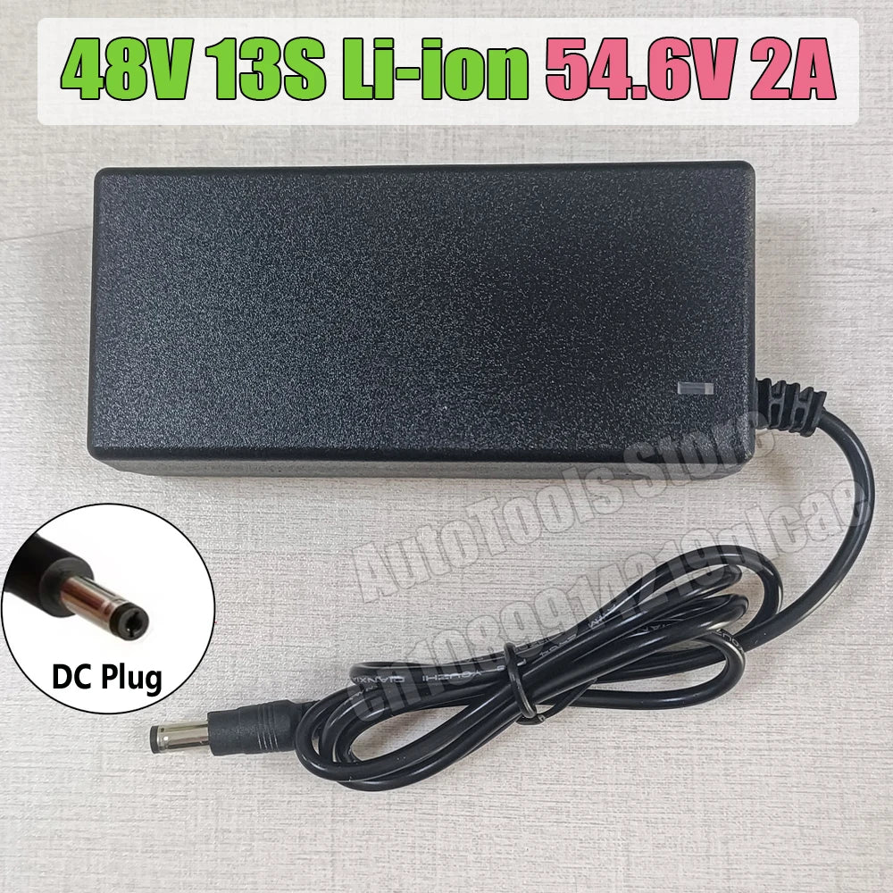 54.6V/42V 2A charger for 48V 36V li-ion Battery Charger DC Plug Adapter Connecters 10S 13S 42V 54.6V Lithium Battery Chargers