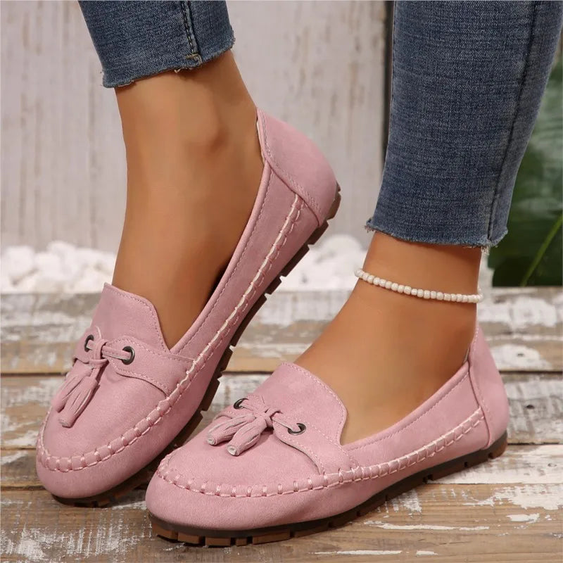Women Flats Fashion Breathable Women Casual Shoes Slip On Flat Shoes Walking Sneakers Women Shoe Retro Shoes Female Plus Size