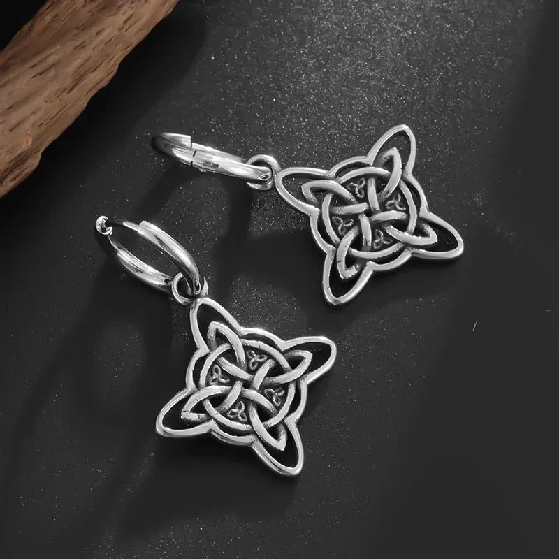 Geometric Heart Shaped Sun Pendant Earrings Stainless Steel Women's Earrings Fashion Charm Hip Hop Trendy Wedding Jewelry