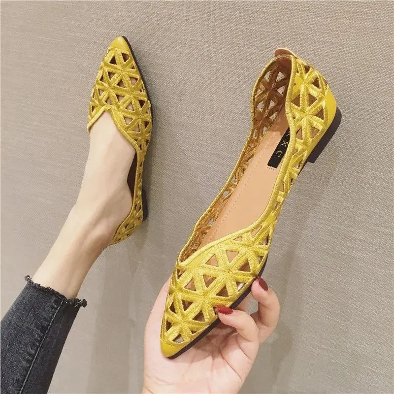 Woman Flats Korean Style Shoes for Women Pointed Toe Casual Beau Today Lastest On Sale High Quality Fashion Stylish Vacation