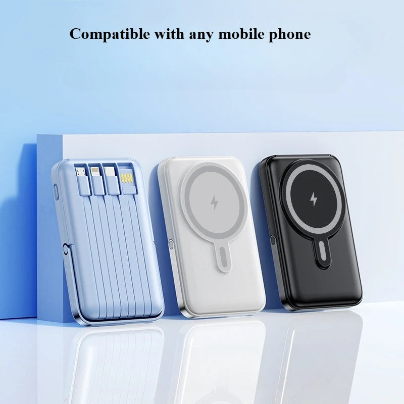 Magnetic Power Bank with Bracket 50000 MAh Large Capacity Built-in PD20W Two-way Fast Charging External Battery for iPhone