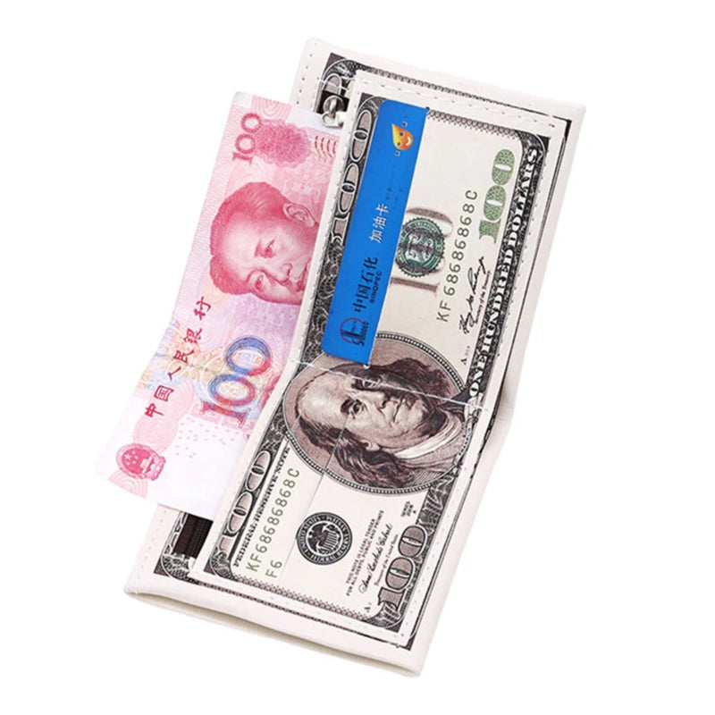 Men Money Canvas Wallets Credit ID Card Holder Bags Purses Currency Notes Pattern Insert Picture Cash Coin Dollars Euro Wallet