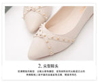 Woman Flats Shoes Rivet Spring Summer New Female Metal Pointed Toe Casaul Shoes Comfortable Flats Loafers Shoes