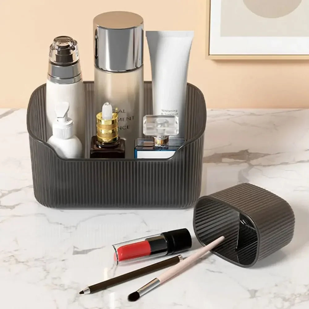 Toilet Desktop Storage Box Container Cosmetics Bathroom Countertop Sorting Box Large Capacity Cosmetic Brush Makeup Organizer