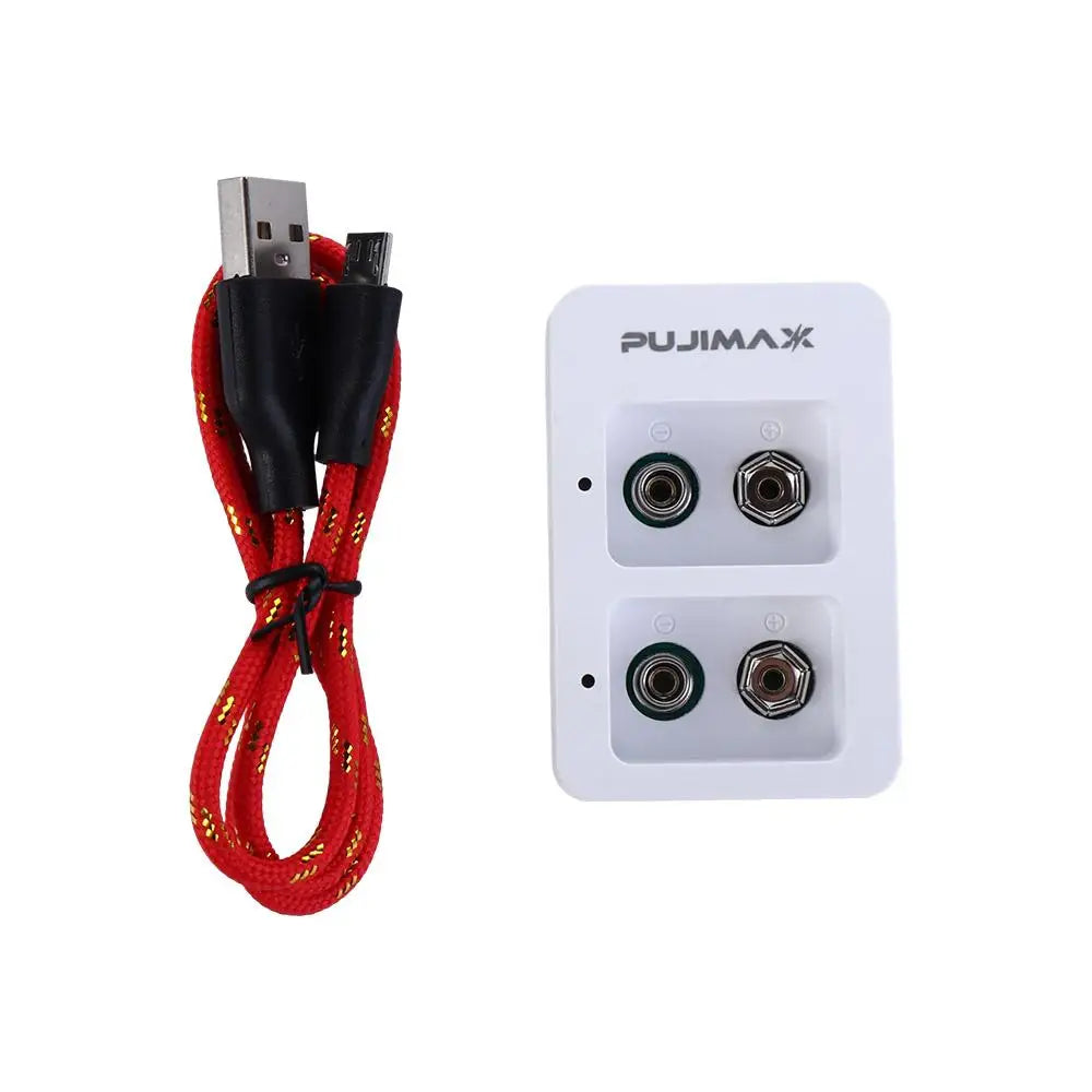 Charger Adapter Lithium Battery Charger 2 Slots Battery Charger USB Charger 9V Battery Charger Rechargeable Batteries Charger