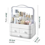 1pc Cosmetics Receiving Box Dust-Proof Desktop Makeup Organizer with Drawer for Skin Care Products Household Storage Box Shelf