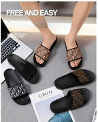 Men's Home Slippers Lightweight Summer New Style Flat and Worn Casual Retro Patterned Anti-slip Quick-drying Sandals