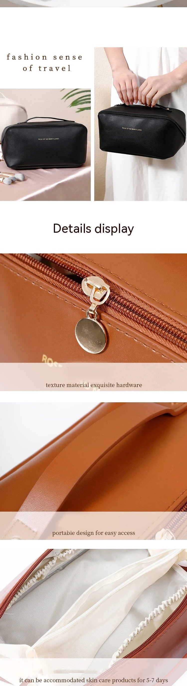 Cosmetics Storage Bag, Large Capacity, Portable, Ins, High-end, Internet Famous, New Travel Cosmetics, Toiletries Storage Bag