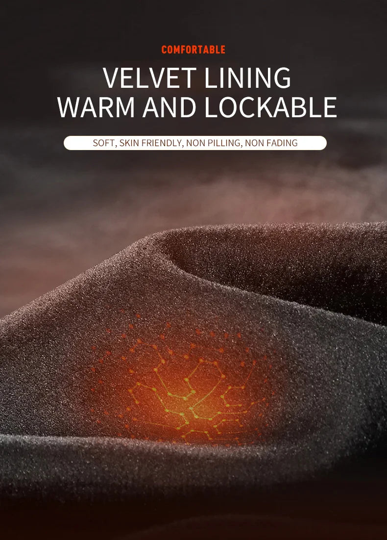 Warm Pants For Men With Plush And Thickened Autumn And Winter High Elasticity, Tight Fitting Sports Bottoms And Slim Fitting Pan