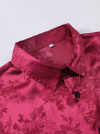 Men's Embroidered Shirt  Short Sleeve Shirt Casual Summer Beach Button Down Shirts