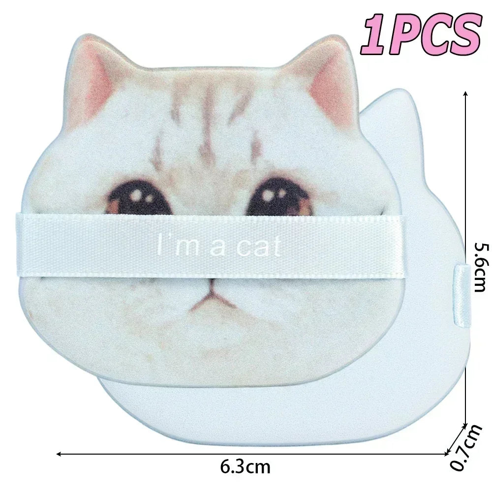 Cute Cartoon Cat Cosmetic Puff Dry Wet Dual-use Double Side Makeup Puffs Air Cushion Foundation Concealer Cream Powder Sponge