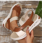 Women's Sandals Casual Summer Women Sandals Soft Heels Sandalias De Mujer 2025 New Summer Shoes Woman Mix Color Footwear Female