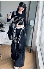 Pants Two Pieces Set Grid Trousers Tops Suits Casual Daily Childrens Clothes 2025 New Fashionable Children Autumn Clothing Girls