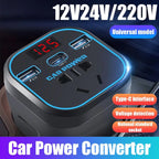 Car Power Inverter 12V/24V TO 110V 220V Converter Type-C Multi-function Charger Socket 3.1A Fast Charger Car Power Converter