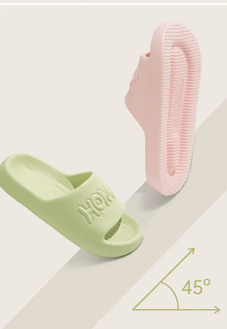 Slippers Woman  Cute Home Bear 2025 Summer Beach Slides Indoor Soft Sole Non Slip Eva Sandals Men Male Flip Flops Shower Shoes