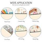 Cute girl holding an umbrella Cosmetic Bag Cosmetic Pouch Cosmetic Brush Aesthetic Accessory Storage Bag Travel Makeup Bag