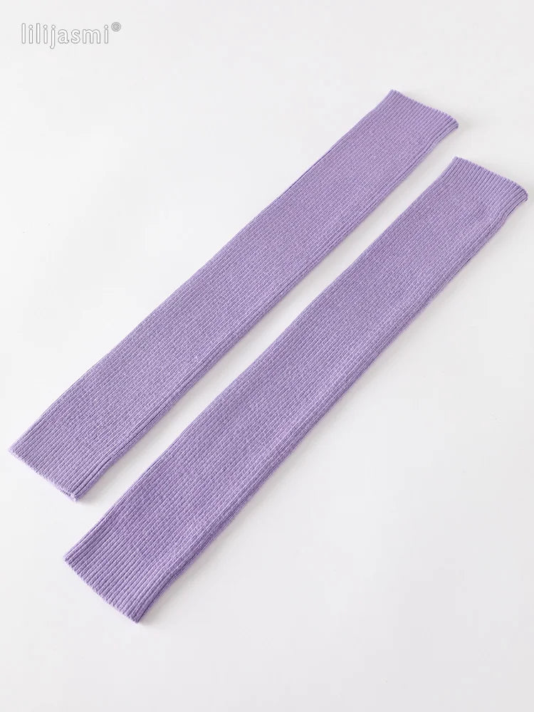 Autumn Winter 40 50 60CM Women's Wool Arm Warmers Knitted Woolen Arm Sleeve Solid Fine Long Knitted Fingerless Gloves Wholesale