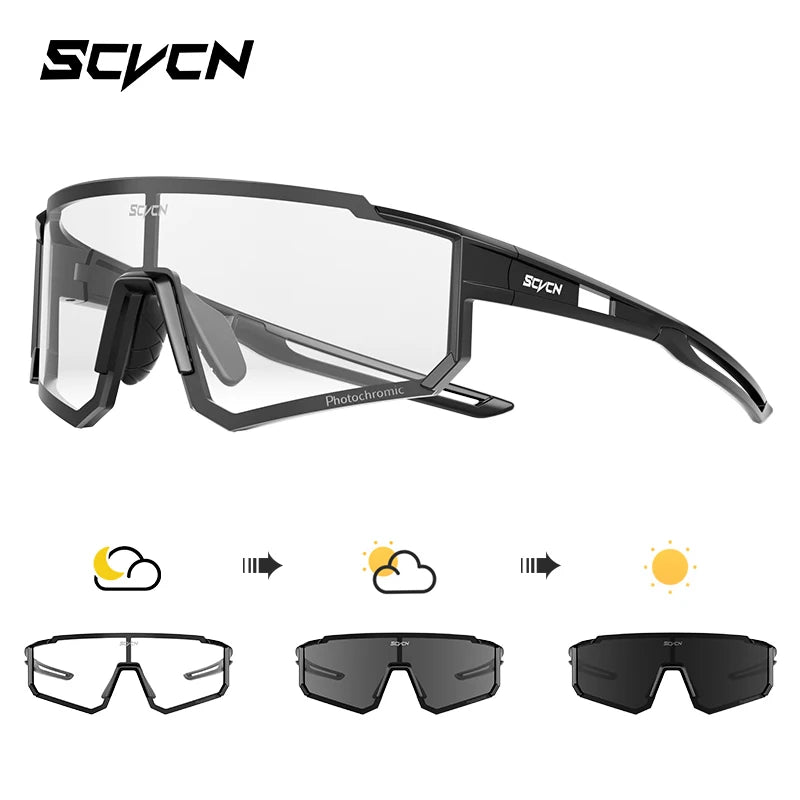 SCVCN Fashion Sunglasses for Men Sport Cycling Glasses Bike Bicycle Hiking Camping Golf UV400 Protection Glasses Women Baseball