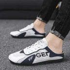 2025 New Men Slippers Trend Baotou Shoes for Men Summer Breathable Casual Shoe Vulcanized Flats Male Sneakers Half Slip-on Shoes
