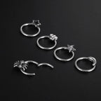 1PC Steel Moon Star Septum Piercing Hinged Segment Nose Ring Septum Clicker Cartilage Tragus Clicker Body Piercing Jewelry 16G