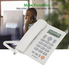 Caller ID Telephone Desktop Corded English Landline Support Handsfree Calling Pause Hold Mute Function for Home Hotel Office